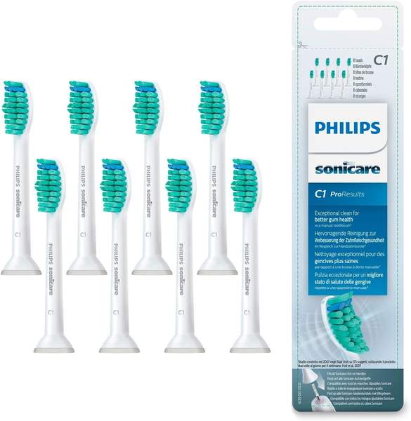 philips sonicare schallzahnbürstenköpfe proresults standard 8er-pack weiß hx6018/07