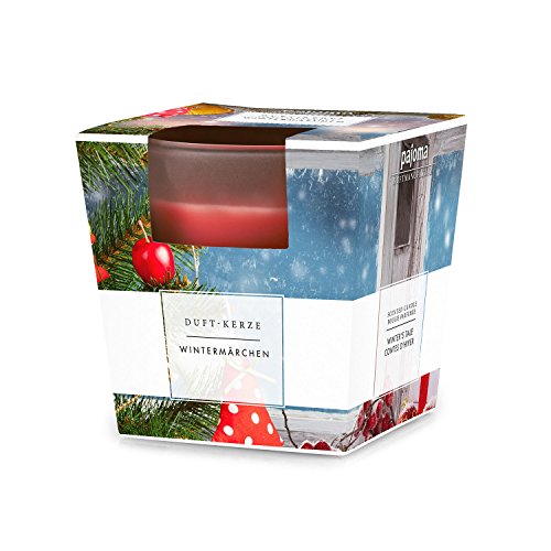 pajoma duftkerze wintermärchen 120g satiniertes glas 25 stunden brenndauer