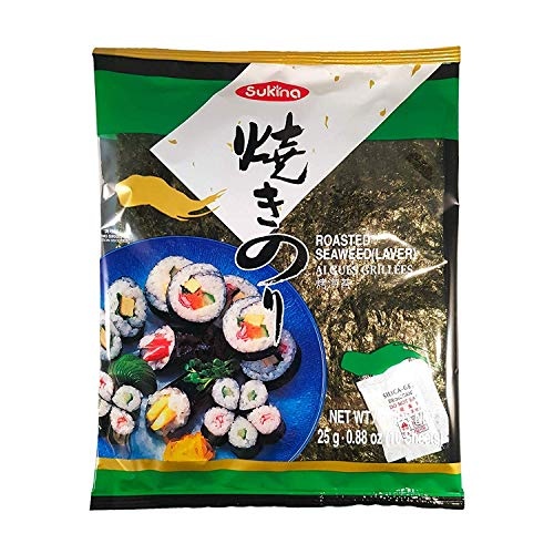 gerösteter seetang für sushi, wang sukina, 25 g