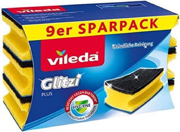 vileda glitzi plus 9er pack topfreiniger antibac-effekt ab 2,64