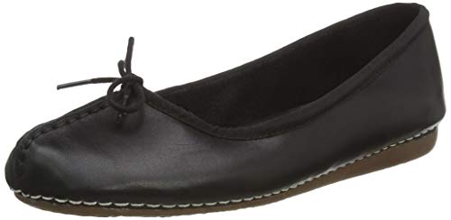 Clarks Freckle Ice Damen Dark Tan Leder Schuhe, Größe 7.5