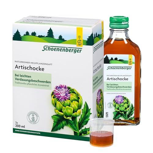 Artischocke Heilpflanzensaft naturrein 3x 200 ml Schoenenberger