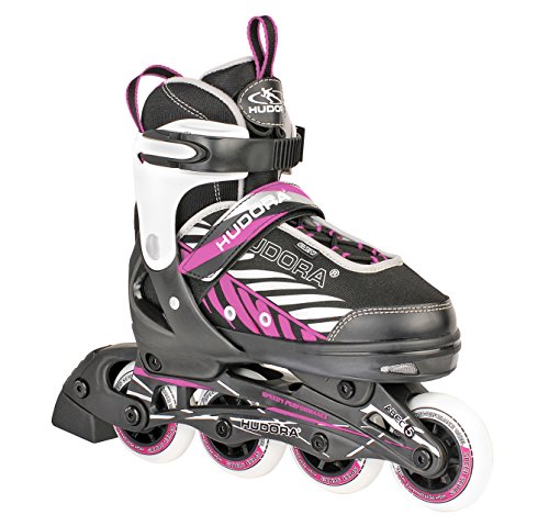 hudora inline skates mia/leon für kinder, jugendliche und erwachsene, verstellbar