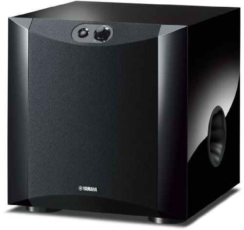 yamaha ns-sw200 subwoofer, front firing, bassreflex, klavierlack schwarz