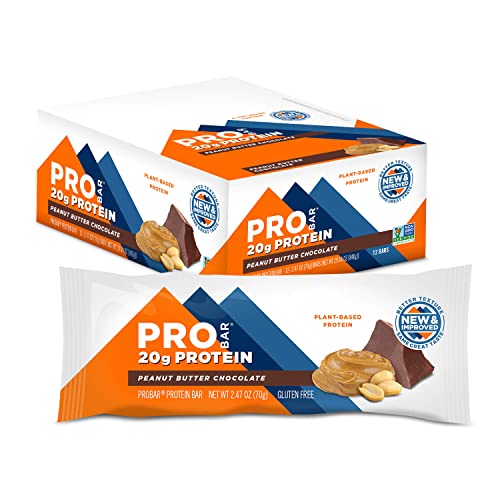 probars proteinriegel erdnussbutter-schokolade 12 x 70g glutenfrei non-gmo 20g eiweiß