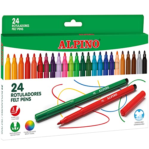 filzstifte fineliner 24er pack farblich sortiert - alpino ar001003
