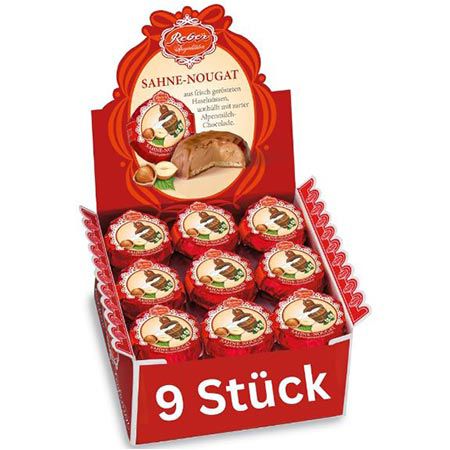 reber sahne-nougat schokolade pastete 9er pack für 16,55 euro statt 20 euro