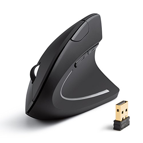 anker ergonomische vertikale optische maus kabellos für windows und mac os, 2.4g, 800/1200/1600 dpi, 5 tasten