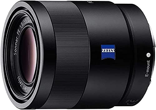 zeiss 55mm f1.8 objektiv für sony a6000 z-v-e10, schwarz