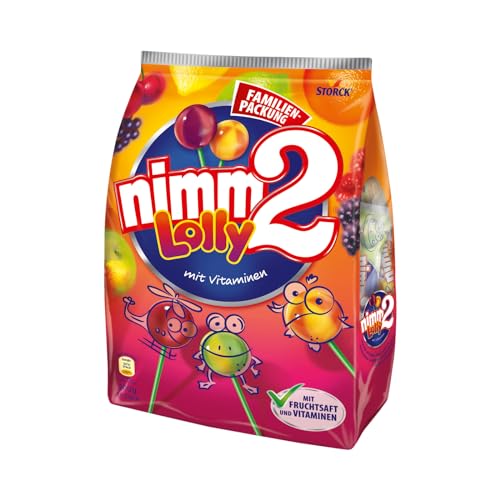 nimm2 Lolly Frucht-Stielbonbon 200g mit Fruchtsaft und Vitaminen