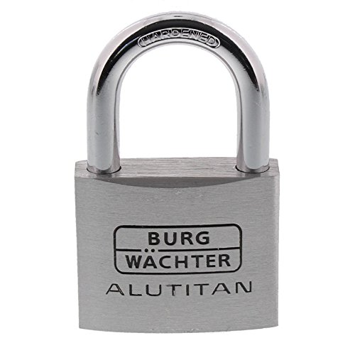 burg-wächter vorhängeschloss aluminium 50 mm bügelhöhe 8 mm bügelstärke 2 schlüssel