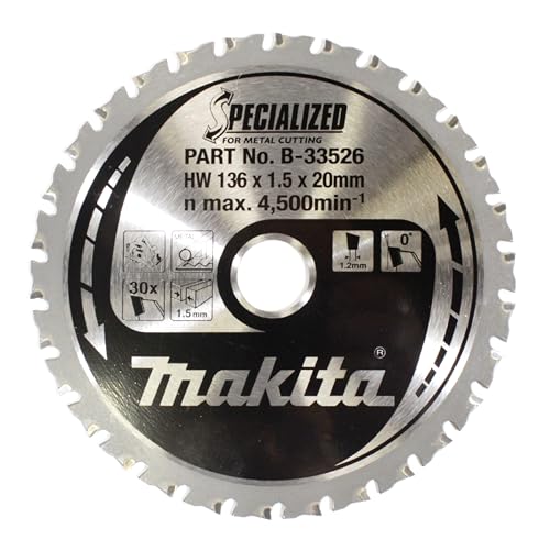 Makita 136mm x 1,5mm Sägeblatt für Akku-Handkreissägen Metall