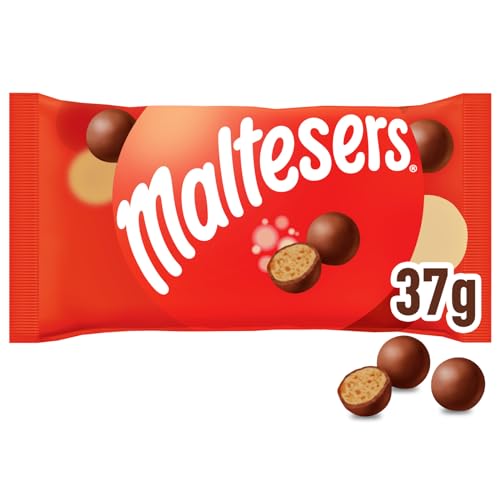 Genießen Sie die Maltesers Mini-Beutel: 25 x 37g luftige Schokokugeln mit knackigem Knusperkern. Perfekt für jeden Anlass und unwiderstehlich lecker!