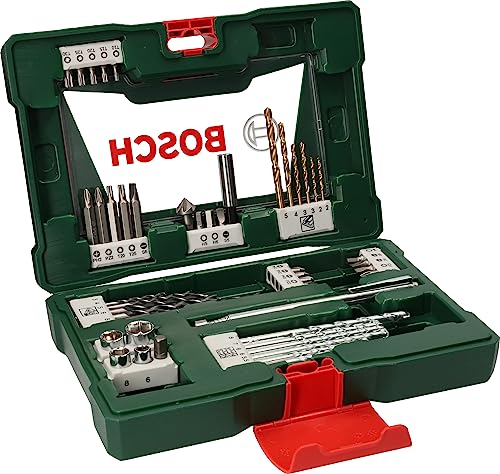 bosch bohrer und bit set 48tlg titanium, magnetstab für holz, stein, metall