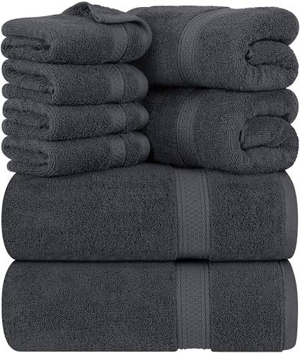 utopia towels handtuch set 8 teilig baumwolle grau badetücher und waschlappen