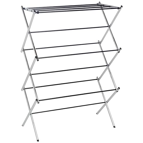 klappbarer wäscheständer aus legiertem stahl amazon basics für innenbereich 74,9 x 36,8 x 106,2 cm