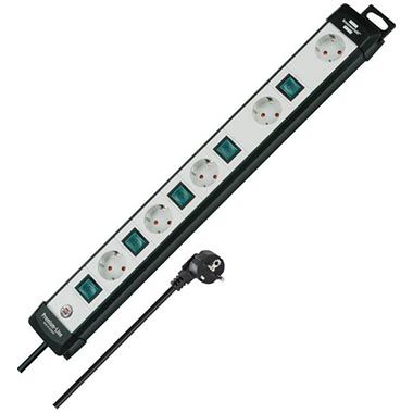 Brennenstuhl Premium-Line 5-Fach Steckdosenleiste, Schwarz, 3m Kabel