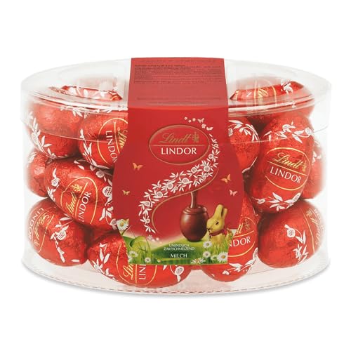 Produktbild: lindt lindor-eier vollmilch 450 g österliche schokoladeneier mit zartschmelzender füllung
