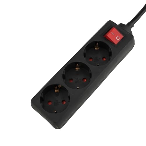 steckdosenleiste 3-fach mit schalter UNITEC 1,4 m schwarz