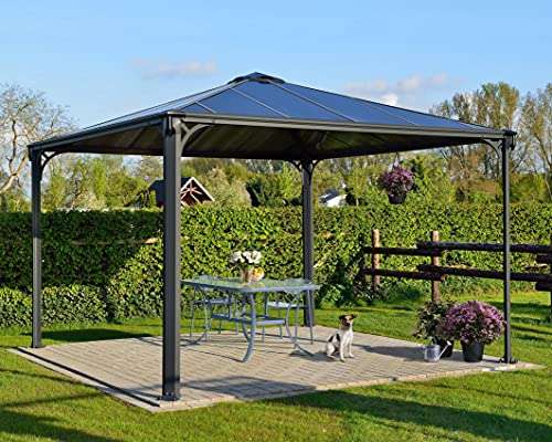 palram canopia palermo 3600 gewächshaus, 360x360x295 cm, grau