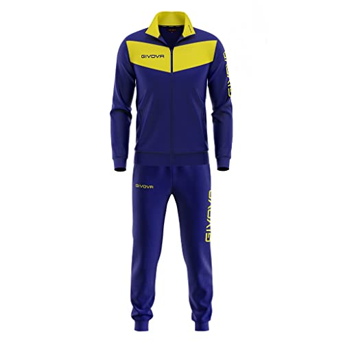 givova herren anzug visa sportset blau gelb S-M EU