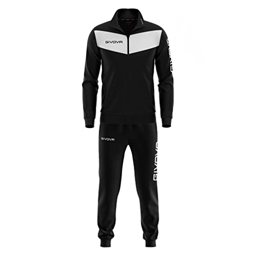 herren trainingsanzug givova TR018 mehrfarbig schwarz/weiss gr. M