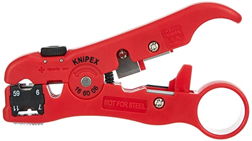 knipex abisolierwerkzeug für koaxial- und datenkabel, 125 mm, integrierte klinge