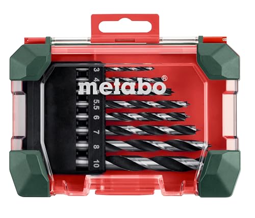 metabo holzbohrer kassette 8-teilig für präzise bohrungen in hart- und weichholz