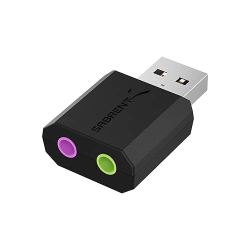 Produktbild: sabrent usb externe soundkarte au-mmsa, audio-adapter 3,5mm klinke, plug & play