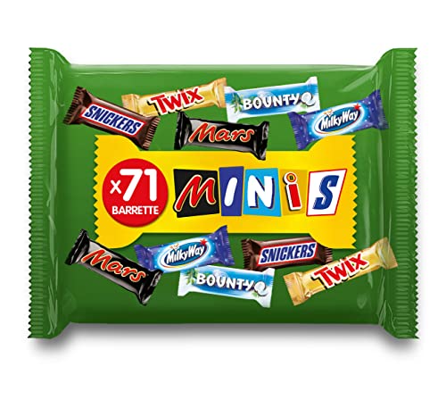 snickers, mars, twix mini schokoriegel großpackung 71 riegel 1,4 kg party mix