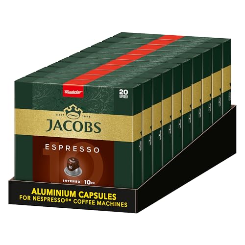 jacobs kaffee espresso intenso kapseln, nespresso kompatibel, 200 kapseln