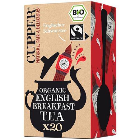 cupper bio english breakfast schwarztee 20 beutel 1,79 euro statt 3 euro