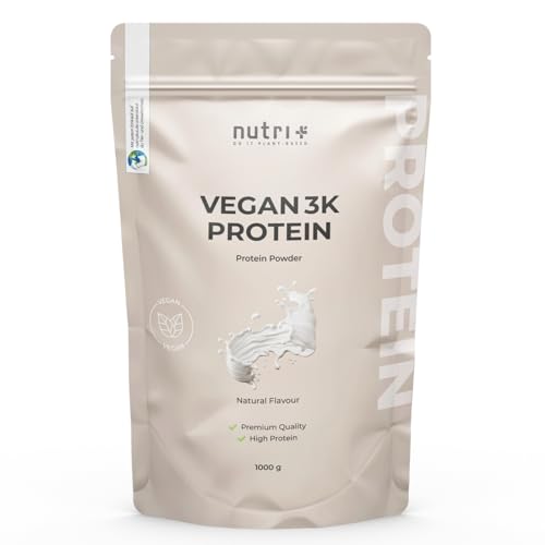 vegan protein powder neutral 85% protein 1 kg ohne süßstoffe nutri