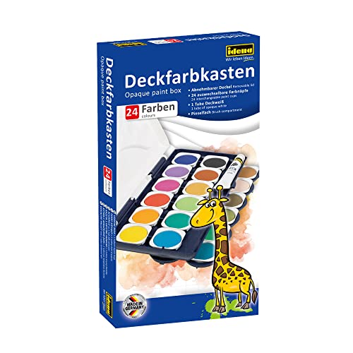 Produktbild: Idena deckfarbkasten 24 farben und 1 tube deckweiß für kindergarten und schule