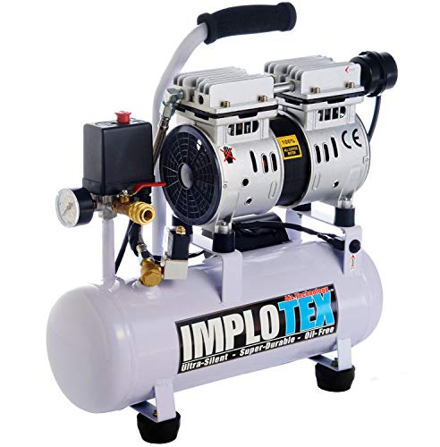 Produktbild: implotex flüsterkompressor 480W 9l ölfrei 48dB leise druckluftkompressor