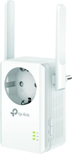 tp-link tl-wa860re wlan repeater 300 mbit/s mit steckdose und lan port, weiß