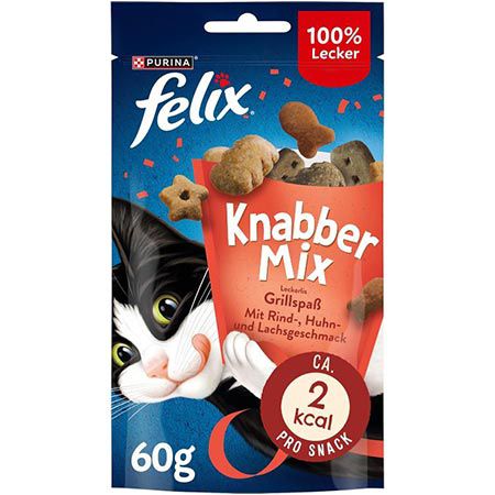 felix knabbermix katzensnack 8er pack grillspaß ab 6,64 euro statt 9 euro