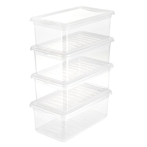 keeeper aufbewahrungsboxen 4-teiliges set mit air control system 5,6 l transparent