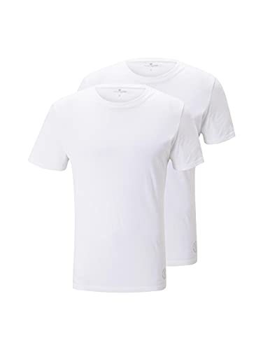 tom tailor t-shirt doppelpack schwarz weiß für herren