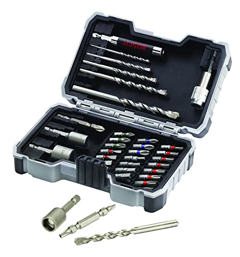 bosch zubehör set 35tlg beton bohrer und bits extra hart kreuzschlitz pozidriv hex