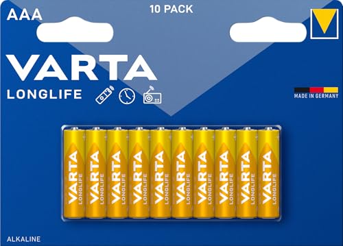 varta alkalische batterien aaa 10 stück 1,5v langzeit für fernbedienungen wecker radios