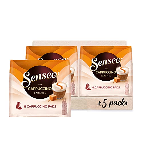 senseo pads cappuccino caramel, 40 kaffeepads, 5 x 8 getränke