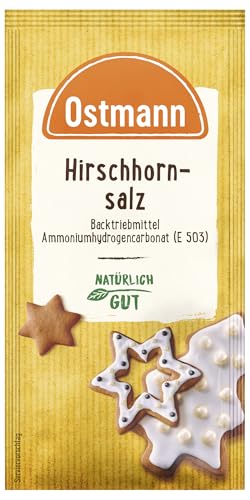 Hirschhornsalz von ostmann für Backwaren, Backtriebmittel für Plätzchen, 15 g