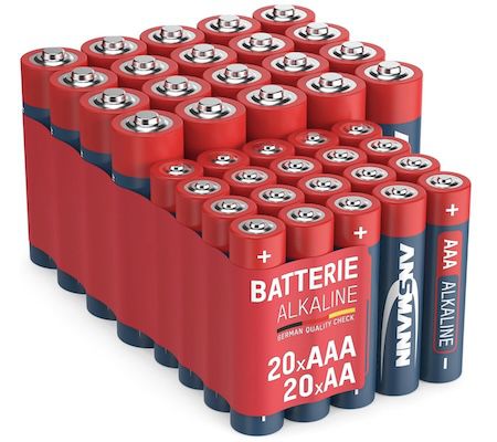 ansmann alkaline aa aaa batterien set einweg 9,29 euro statt 12 euro