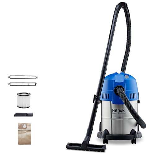 nilfisk buddy II nass trockensauger 18L für werkstatt, haus, garten, auto 1200 W