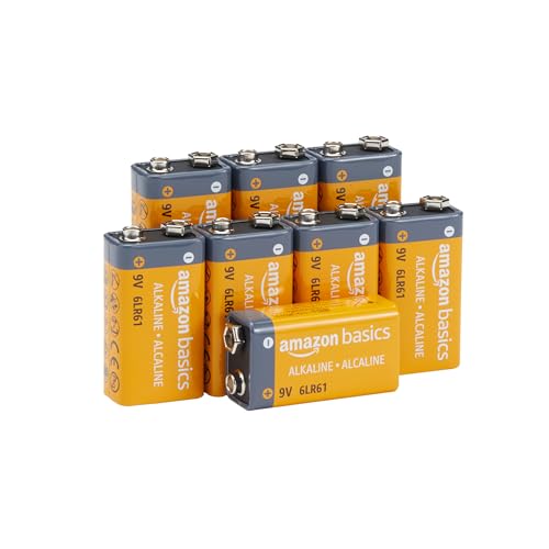 amazon basics alkalisbatterien 9v 6lr61 8 stück wechselbare batterie