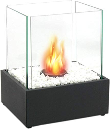 lennox bio ethanol kamin tischkamin gelkamin 28cm x 24,5cm x 21cm gartenkamin 1 brennkammer