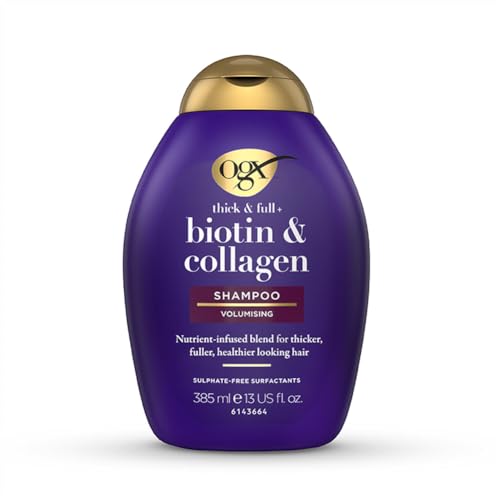 Produktbild: OGX Biotin & Collagen Shampoo 385 ml - kräftigendes Shampoo für feines Haar