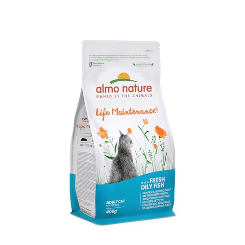 almo nature holistic adult maintenance trockenfutter für katzen mit fisch und reis 6x400g