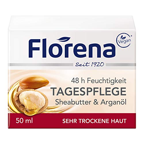 florena tagescreme sheabutter 50 ml, feuchtigkeitspflege für trockene haut